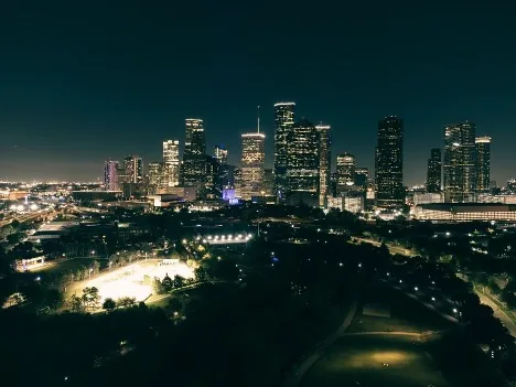 Houston skyline at night