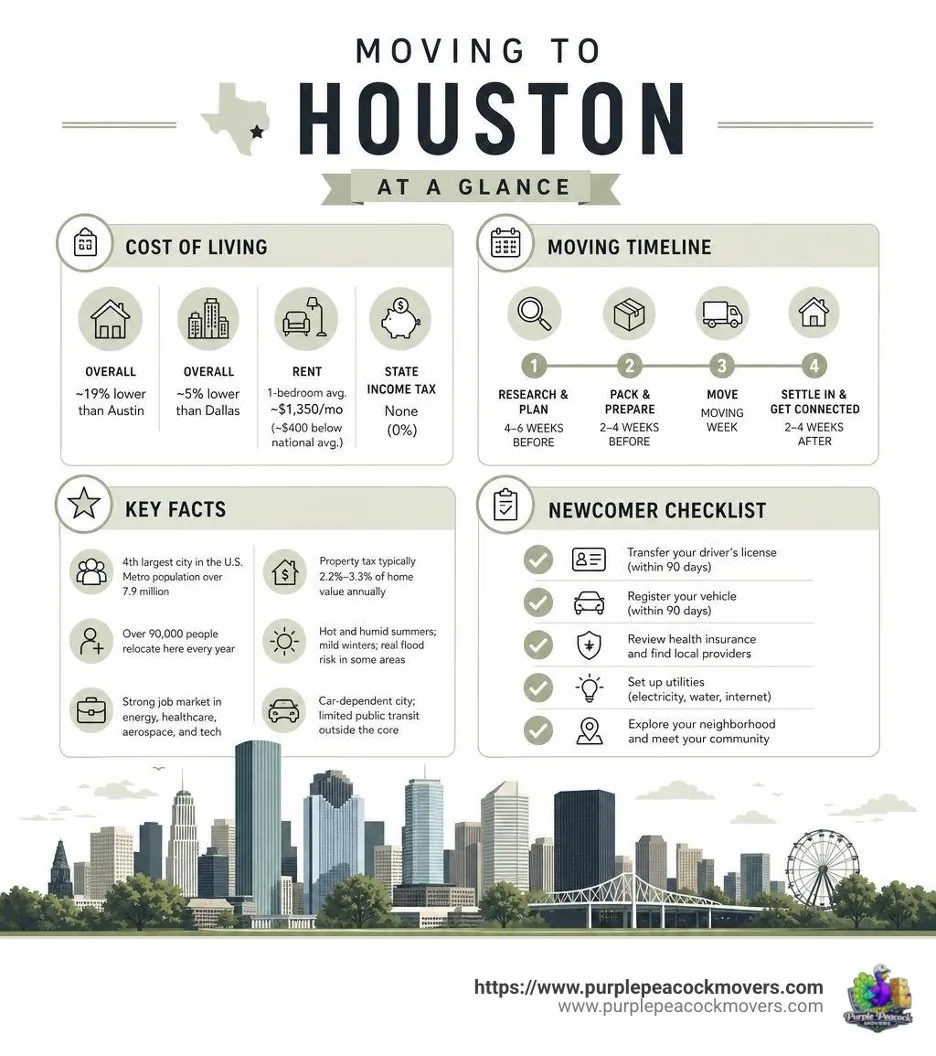Moving to Houston at a Glance infographic